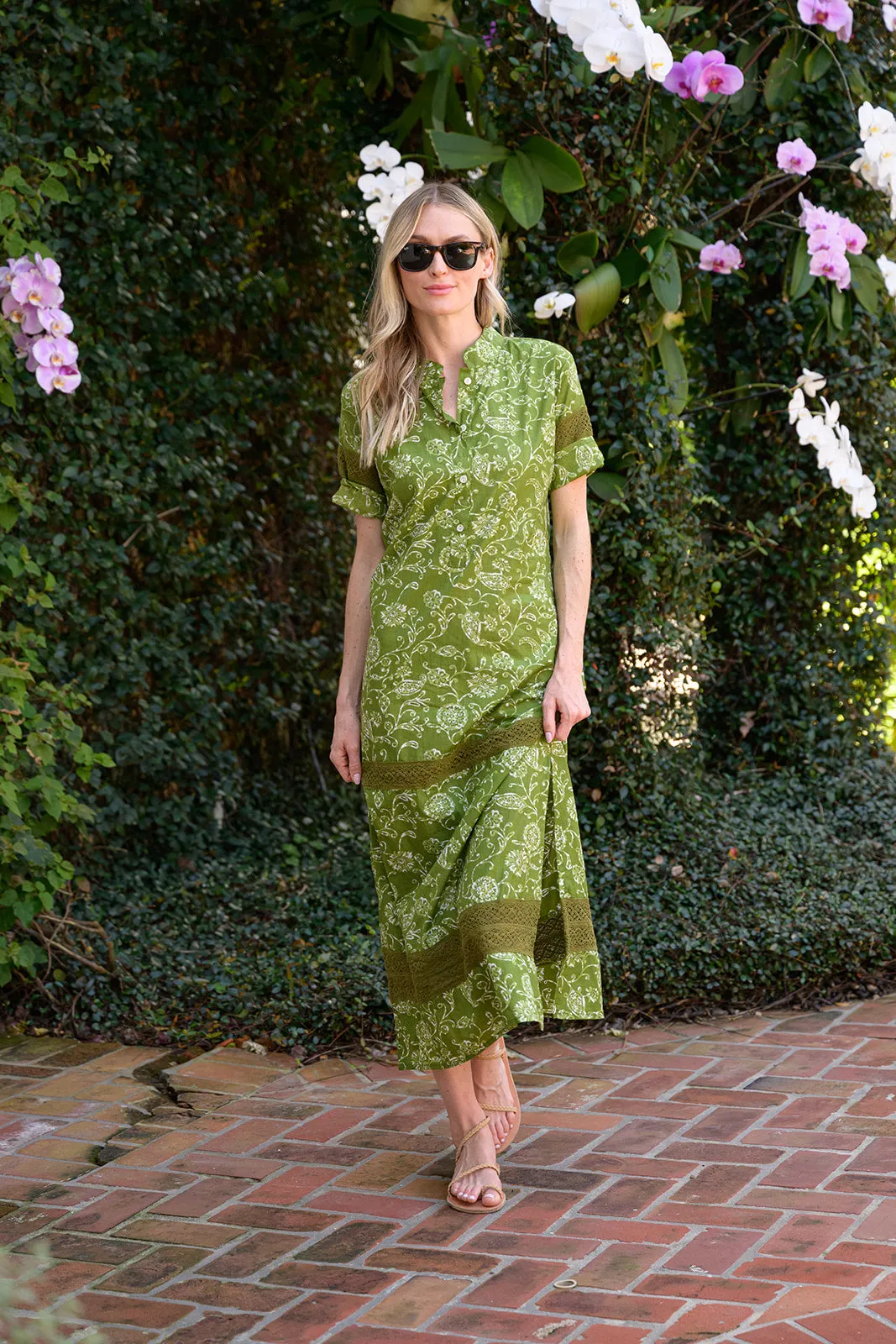 Short Sleeve Majorelle - Moss Petunia sold by Julia Amory product image thumbnail 5