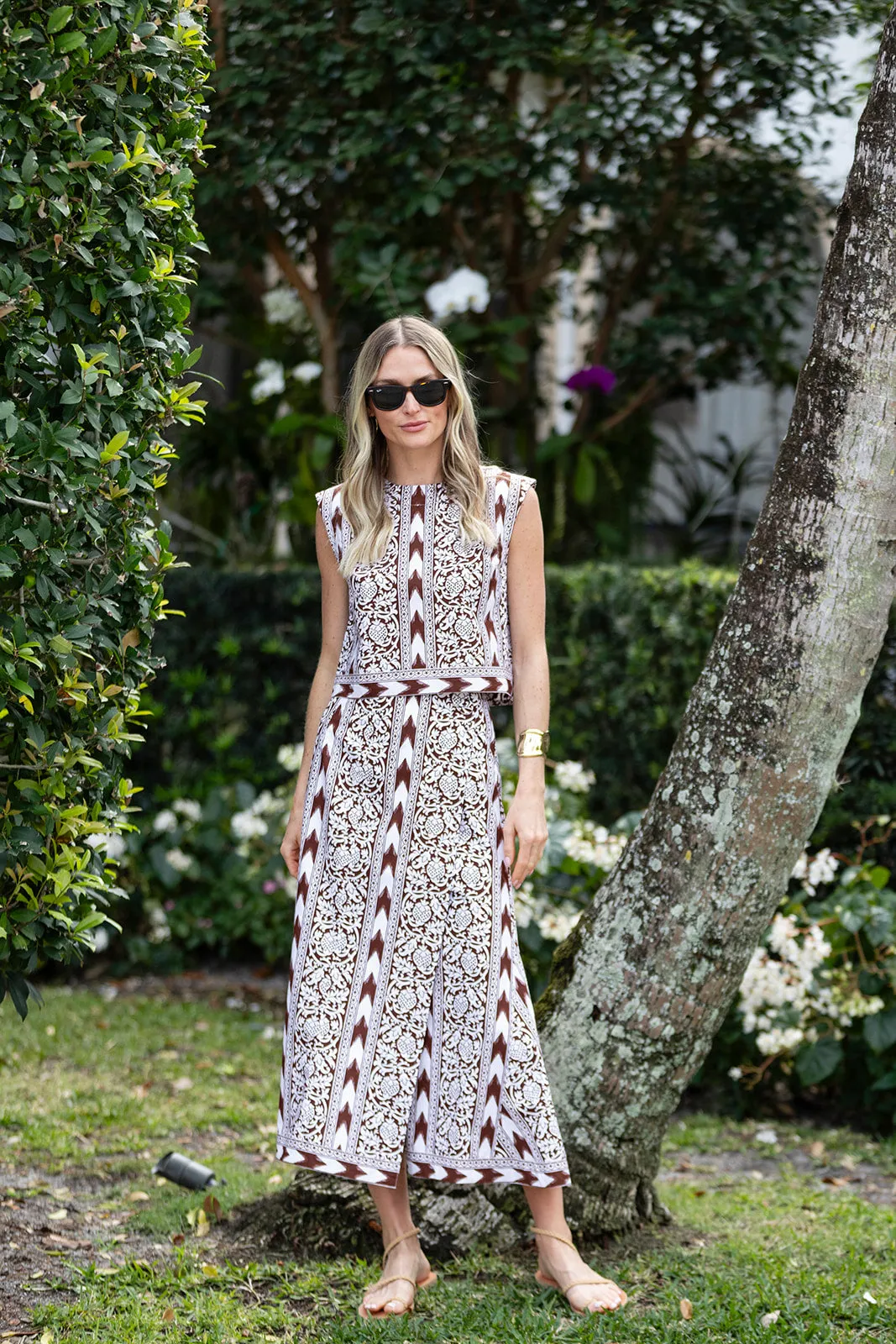 Slim Shell Top Poplin - Coco Island Ikat sold by Julia Amory product image thumbnail 4