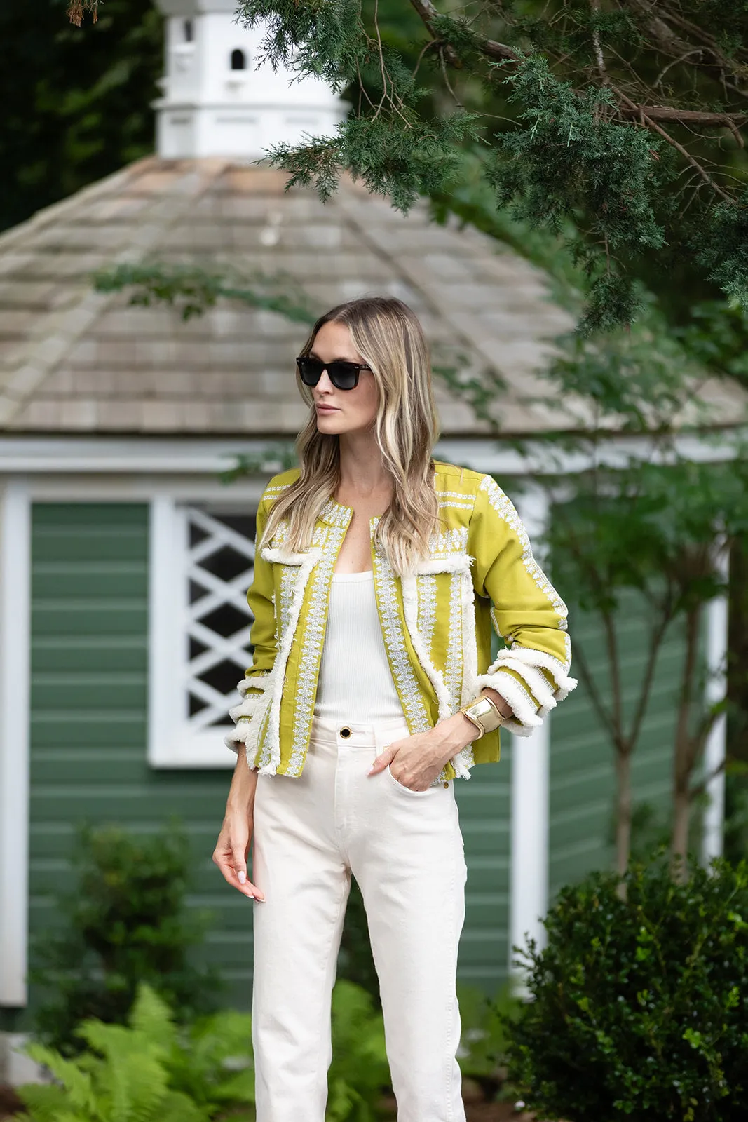 Fringe Jacket - Avocado sold by Julia Amory