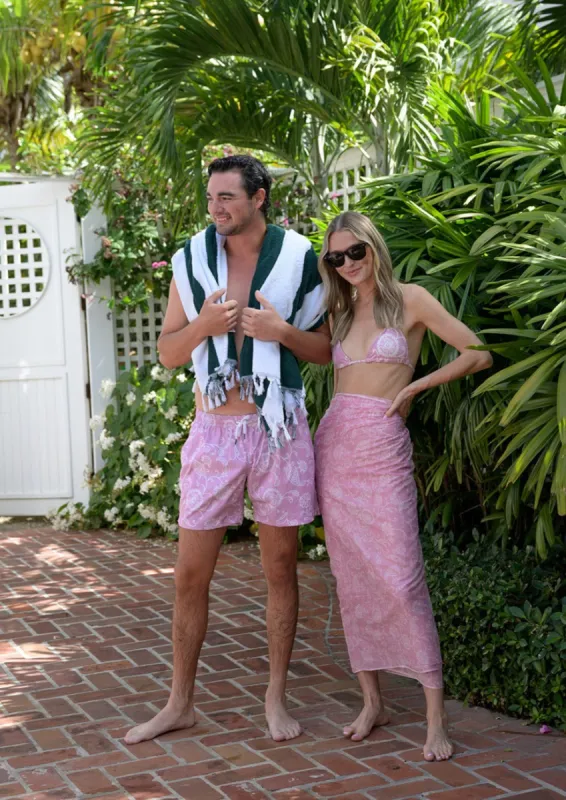 Elbow Beach String Bikini Top - Blooms Petunia sold by Julia Amory