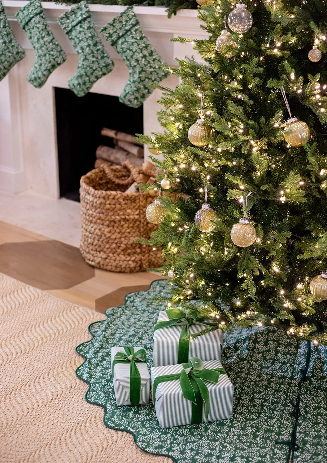 Pine Petite Fleur Tree Skirt sold by Julia Amory