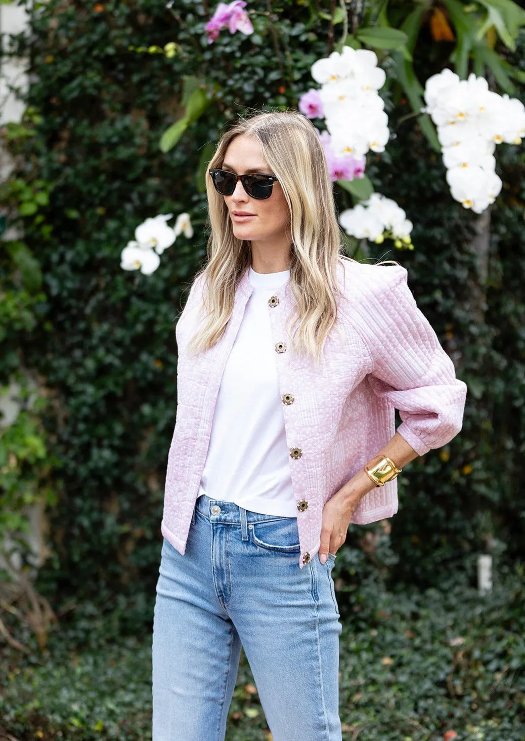 The Devon Jacket - Blooms Patchwork sold by Julia Amory