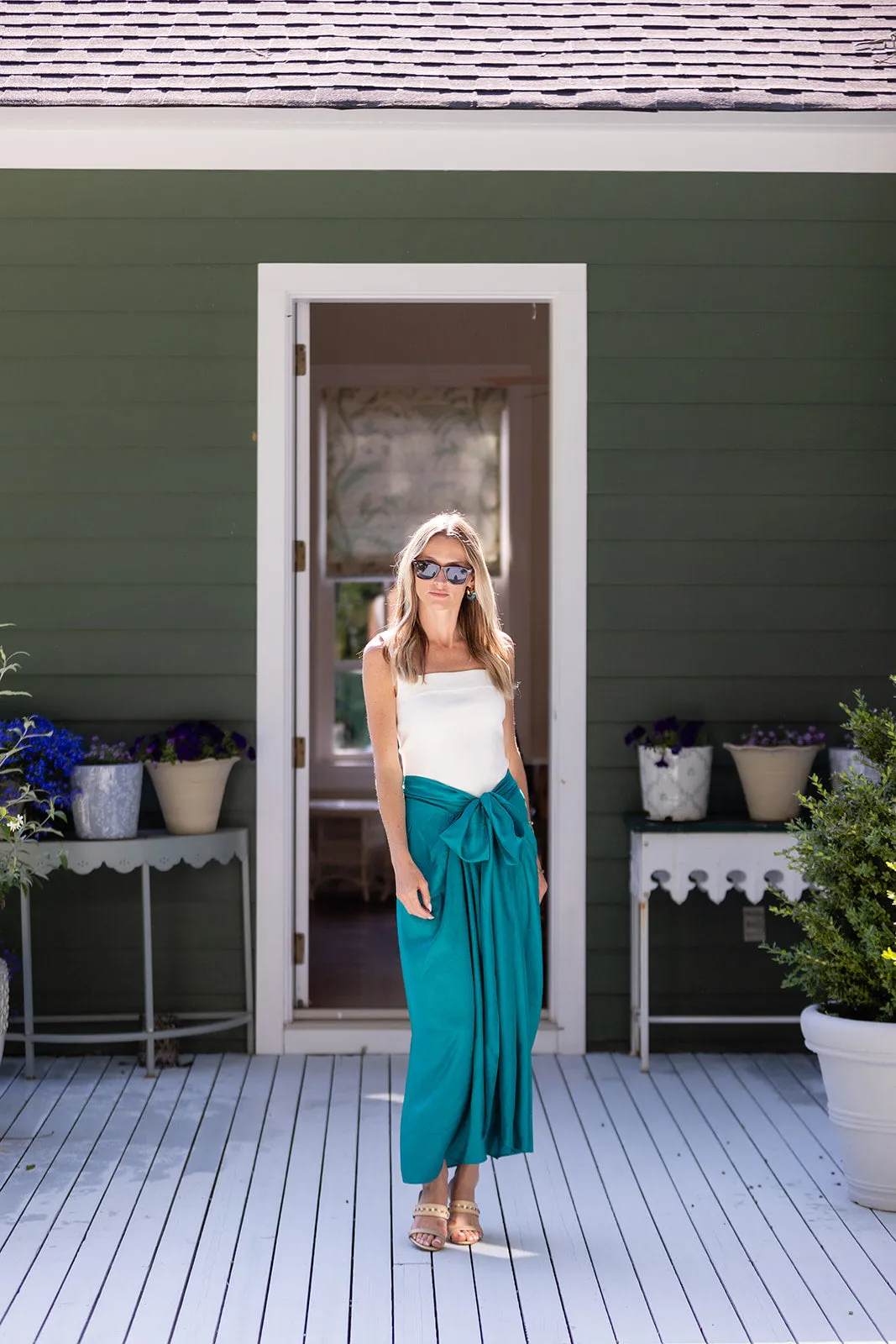 Cartagena Wrap Skirt - Jade sold by Julia Amory product image thumbnail 5