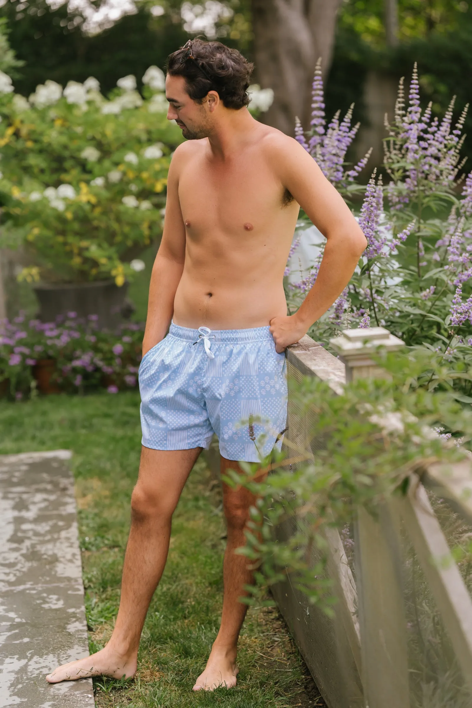 Mens North End Trunks - Gracie Patchwork sold by Julia Amory product image thumbnail 3