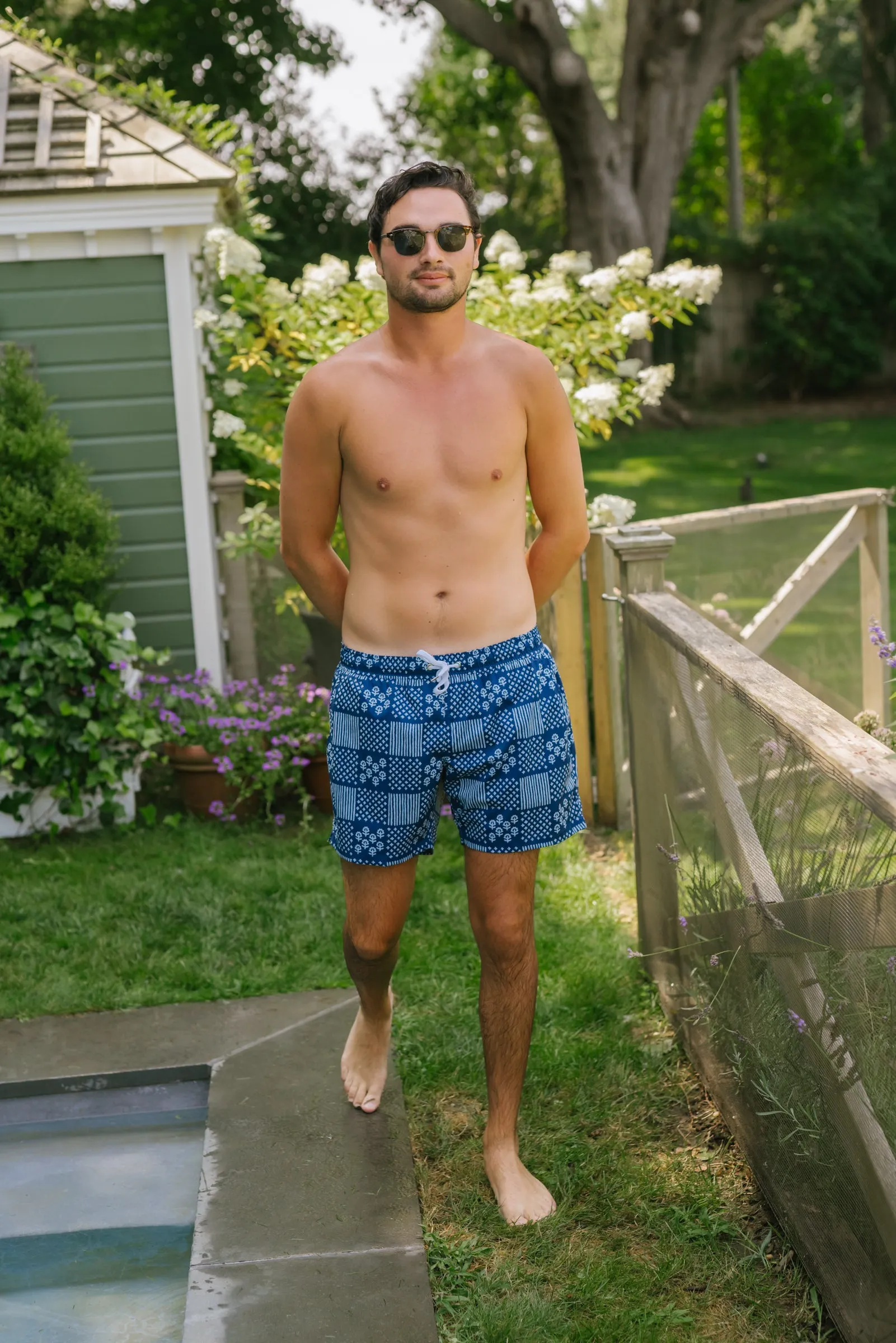 Mens North End Trunks - Stonington Patchwork sold by Julia Amory product image thumbnail 2