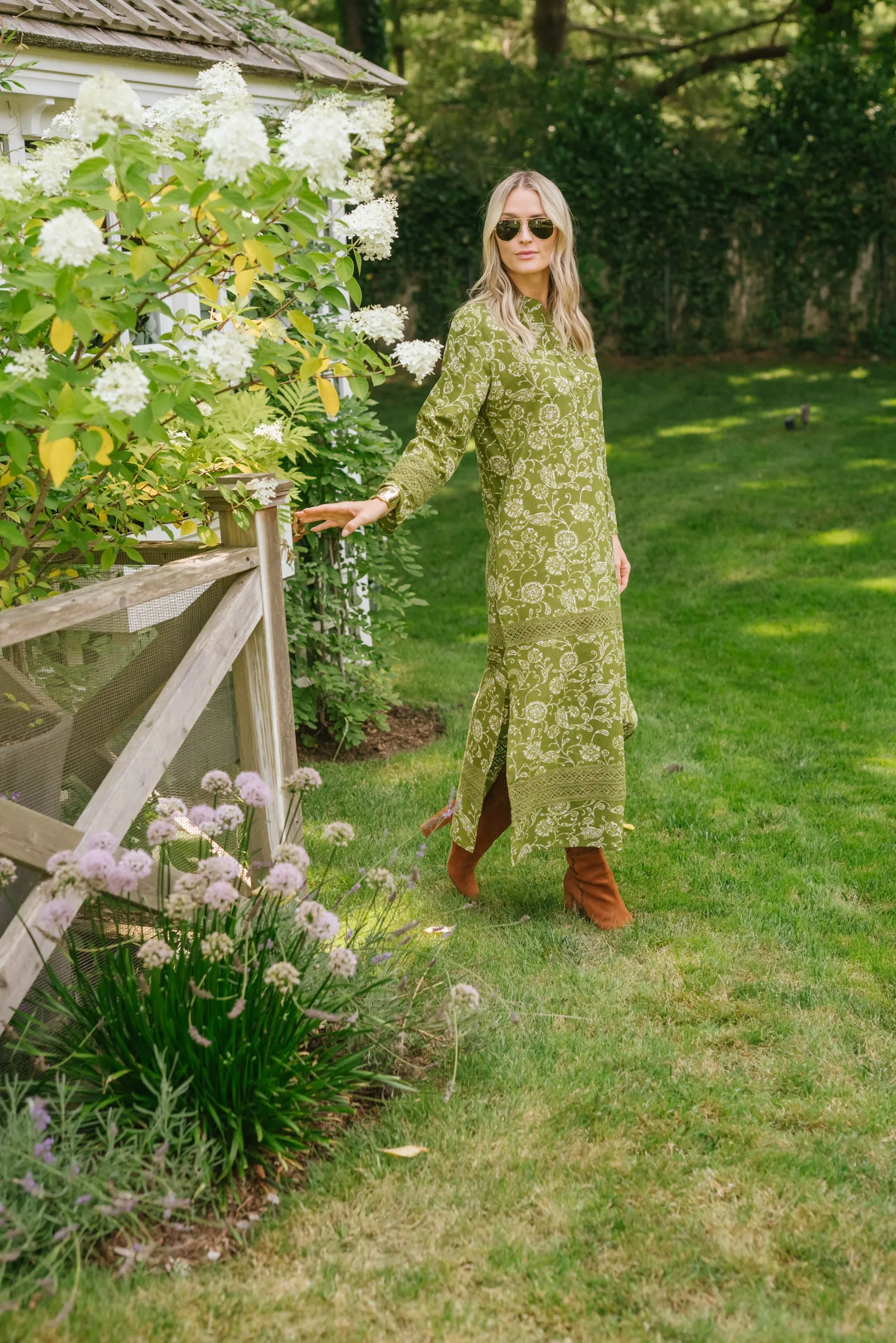 Majorelle Dress - Moss Petunia sold by Julia Amory product image thumbnail 4