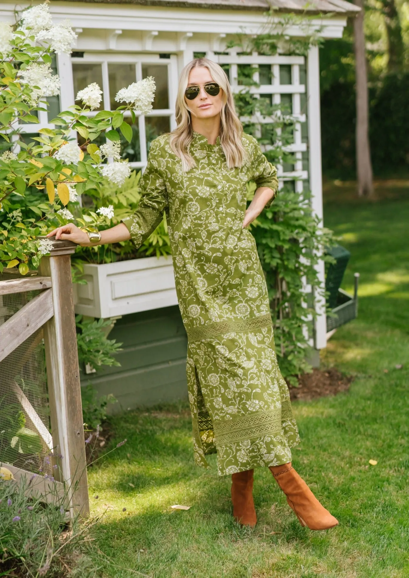 Majorelle Dress - Moss Petunia sold by Julia Amory product image thumbnail 3