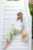 Babe Pant - Chartreuse Island Ikat sold by Julia Amory