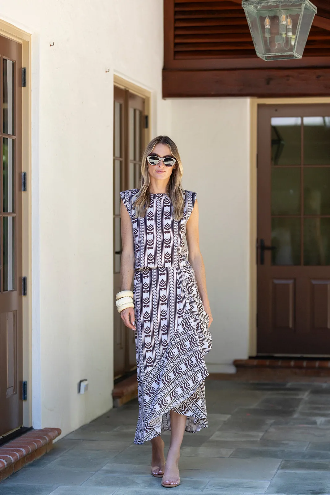 Slim Shell Top - Coco Mustique Stripe sold by Julia Amory product image thumbnail 3