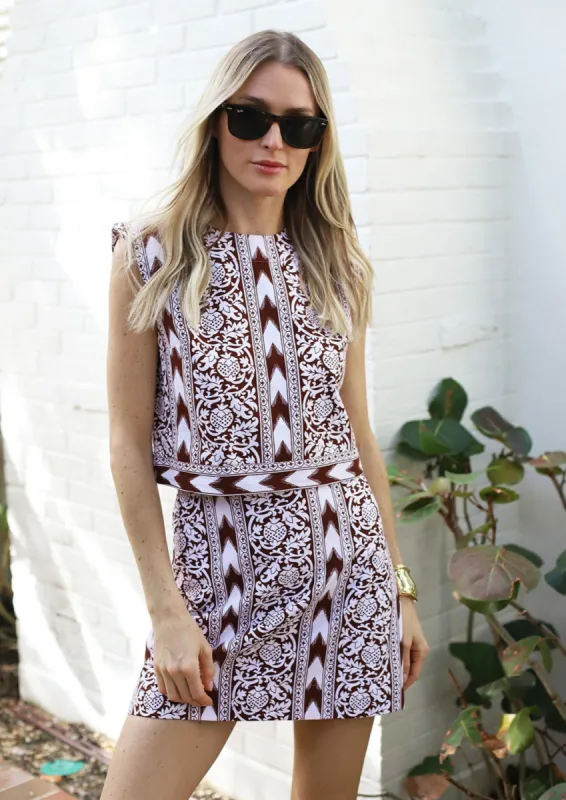 Slim Shell Top - Coco Island Ikat sold by Julia Amory