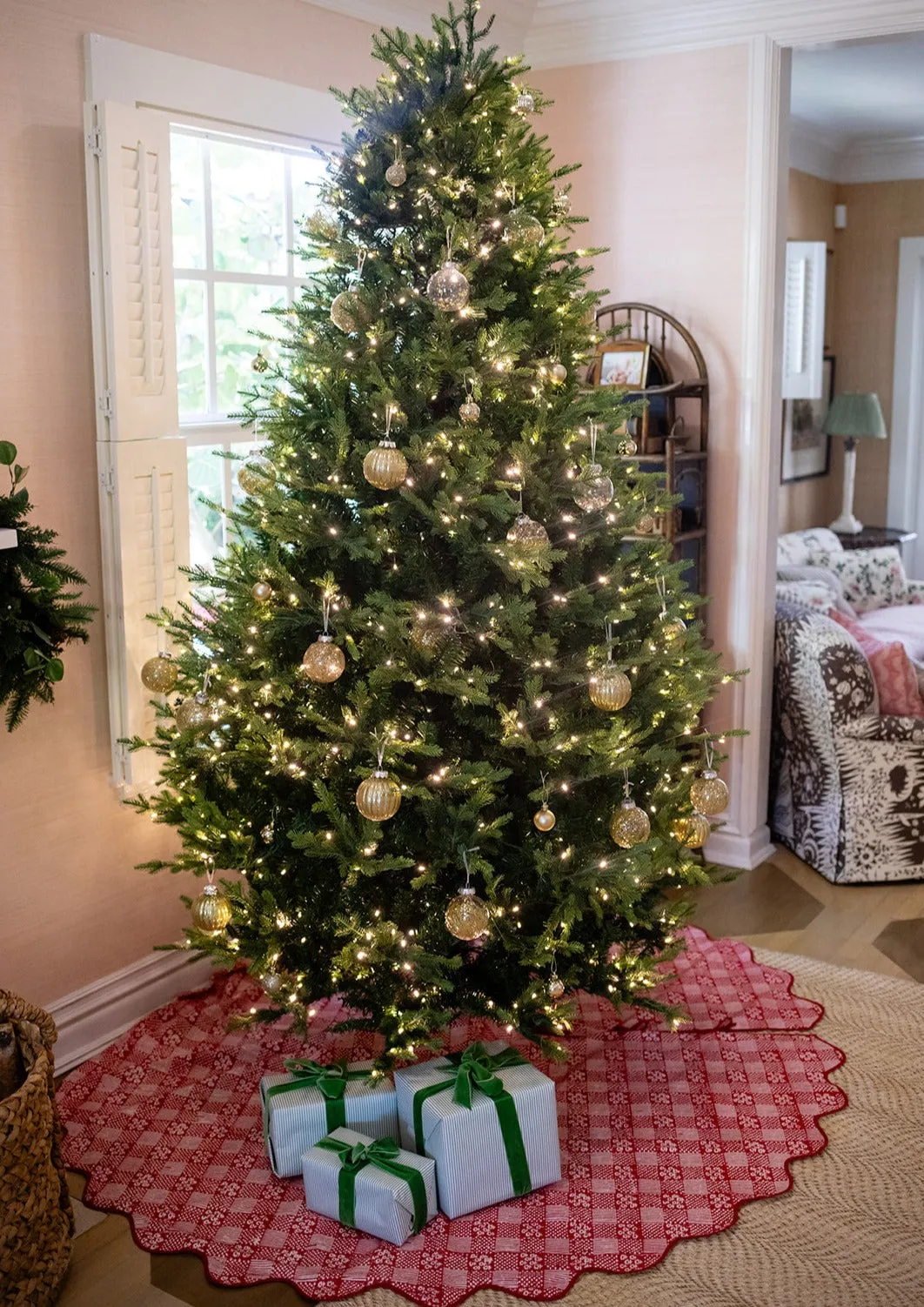 Rouge Patchwork Tree Skirt sold by Julia Amory product image thumbnail 4