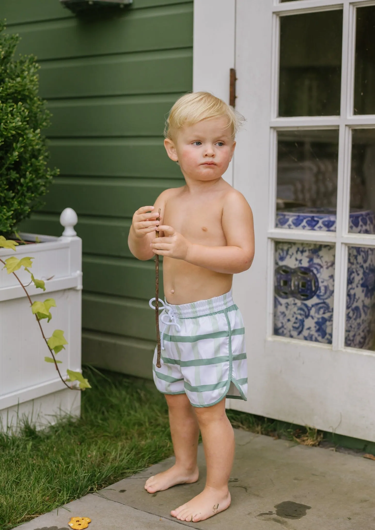 Boys North End Trunk - Grasse Madras sold by Julia Amory