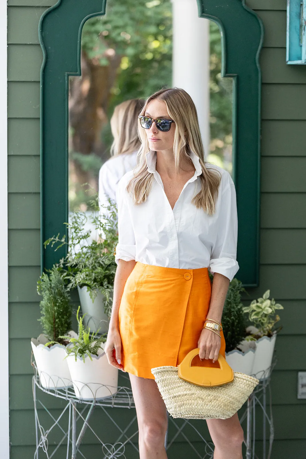 Mini Park Avenue Skirt - Nectarine Dupioni sold by Julia Amory product image thumbnail 3