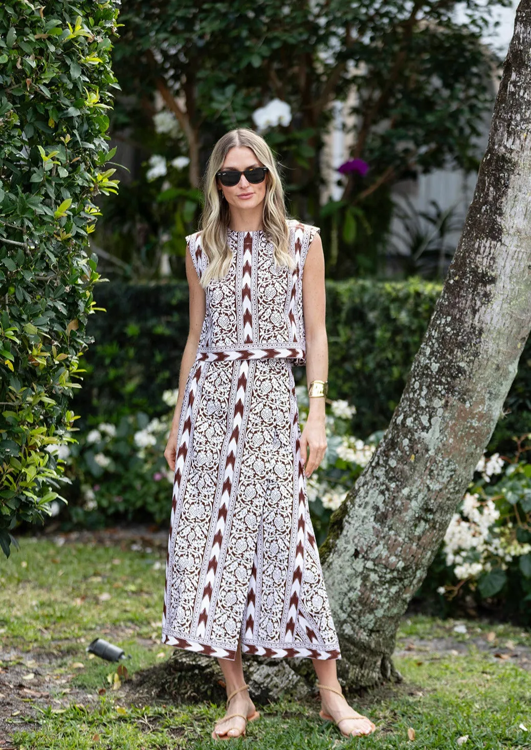 Park Avenue Skirt - Coco Island Ikat sold by Julia Amory