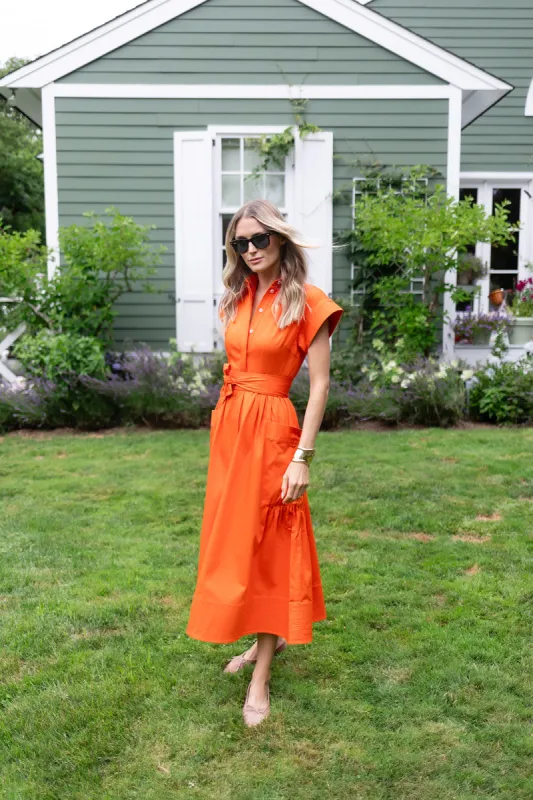Betty Dress - Tangerine sold by Julia Amory