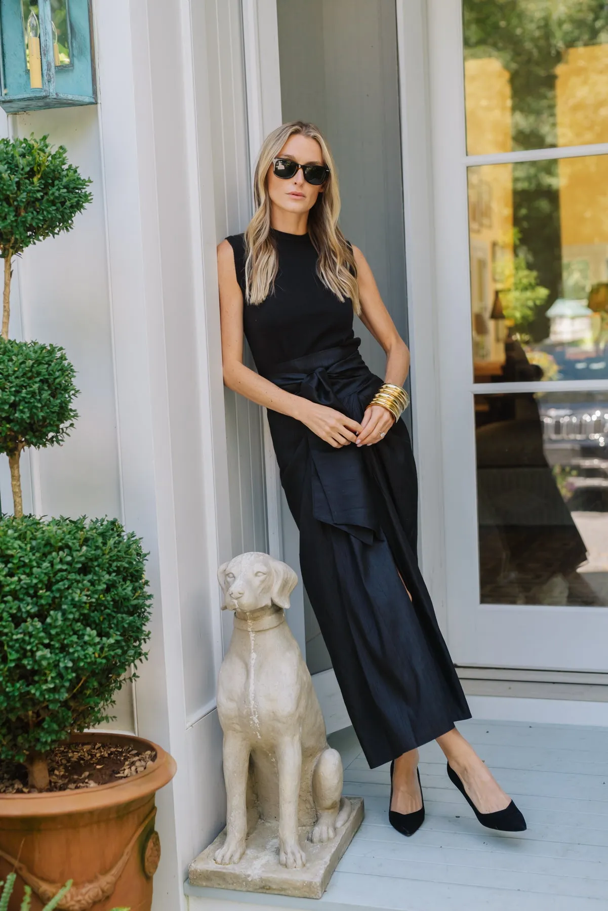 Cartagena Wrap Skirt - Noir sold by Julia Amory product image thumbnail 4