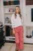 Babe Pant - Garnet Red Marbella sold by Julia Amory
