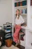 Babe Pant - Garnet Red Marbella sold by Julia Amory