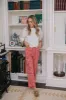Babe Pant - Garnet Red Marbella sold by Julia Amory