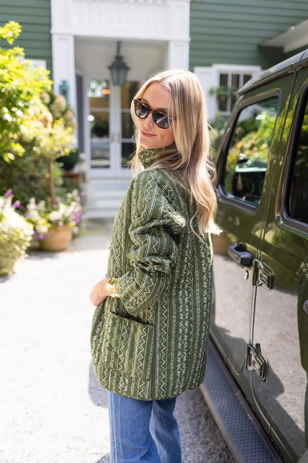 Oversized Dakota - Olive Zig Zag sold by Julia Amory product image thumbnail 3