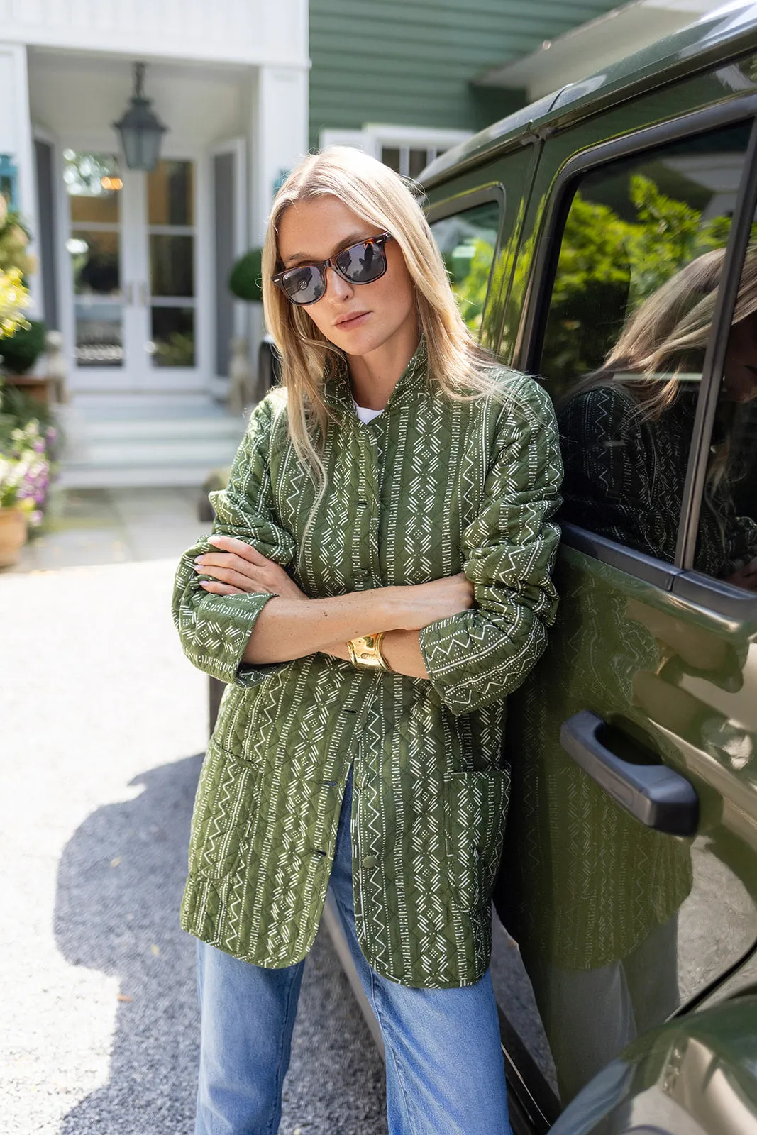 Oversized Dakota - Olive Zig Zag sold by Julia Amory product image thumbnail 2