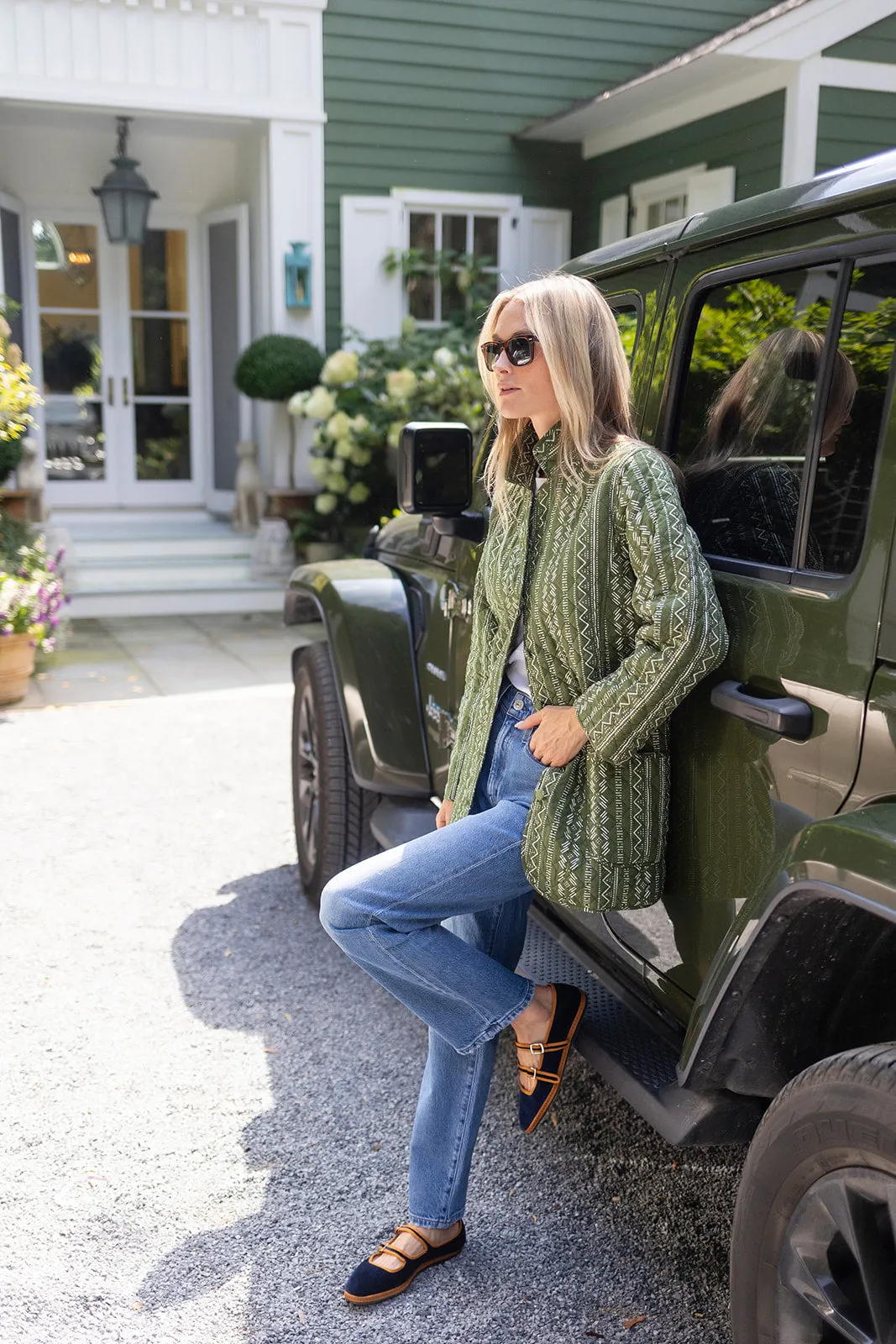 Oversized Dakota - Olive Zig Zag sold by Julia Amory