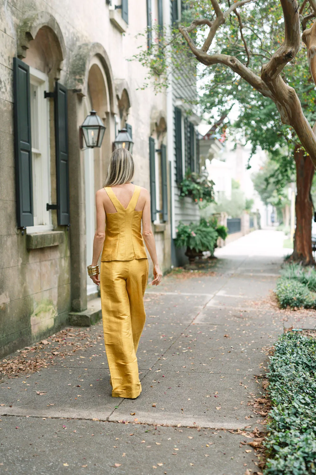 Tess Vest Dupioni - Saffron sold by Julia Amory product image thumbnail 3