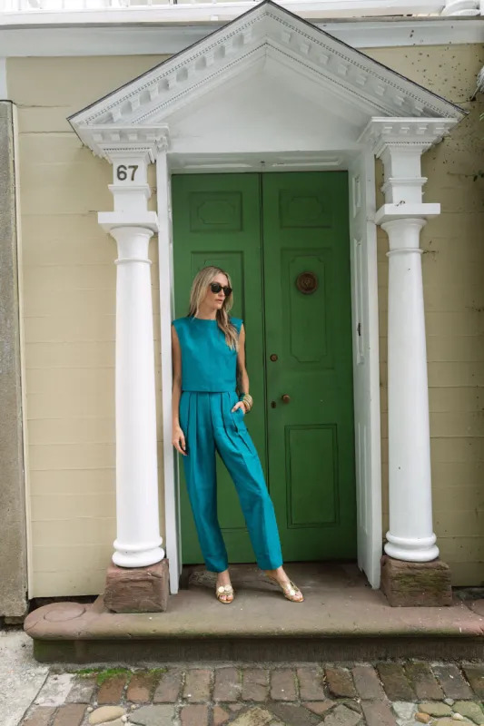 Deco Pant - Jade sold by Julia Amory