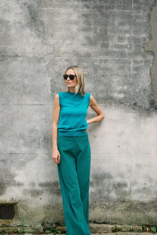 Julia Pant Cord - Verdigris sold by Julia Amory