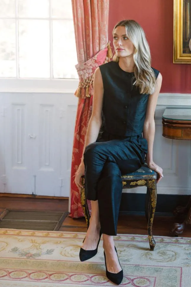 Blair Top Dupioni - Noir sold by Julia Amory product image thumbnail 3