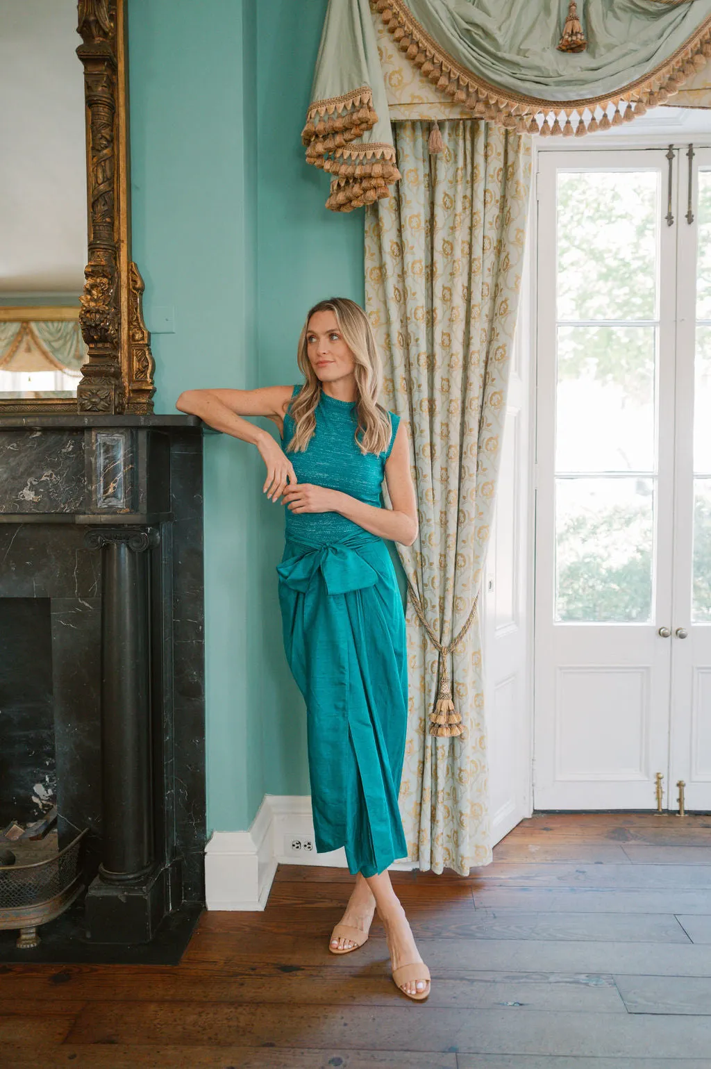 Cartagena Wrap Skirt - Jade sold by Julia Amory product image thumbnail 2