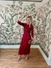 Cartagena Wrap Skirt - Cranberry sold by Julia Amory