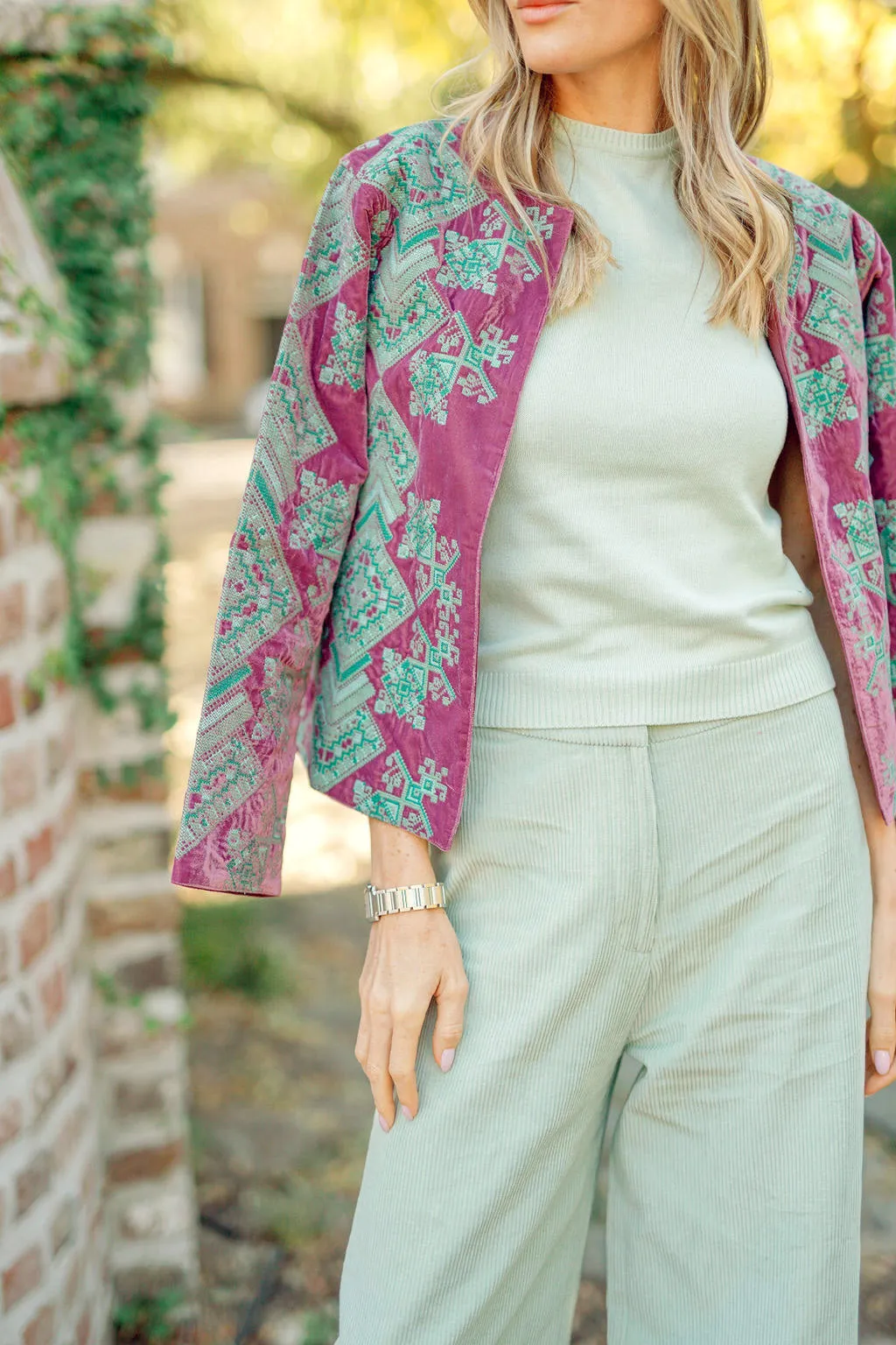 Julia Pant Cord - Pistachio sold by Julia Amory product image thumbnail 3