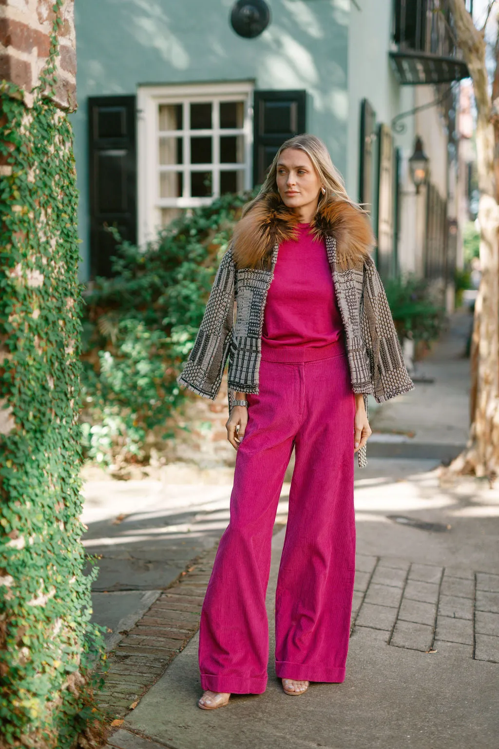 Julia Pant Cord - Magenta sold by Julia Amory product image thumbnail 2