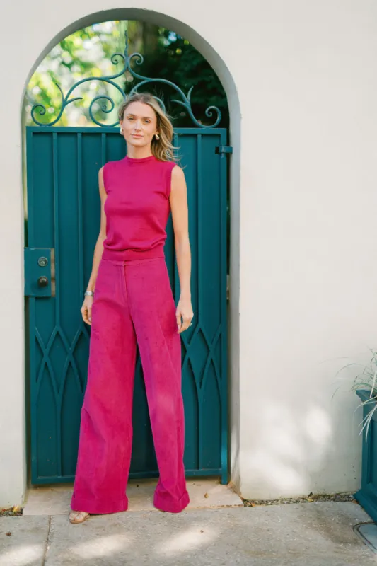 Julia Pant Cord - Magenta sold by Julia Amory