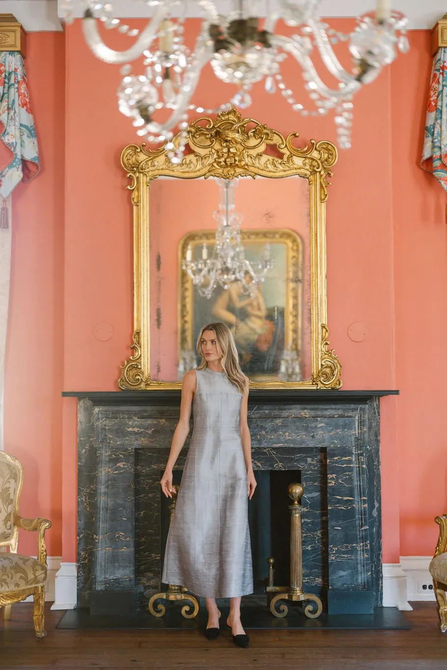 Jane Dress - Icy Silver sold by Julia Amory