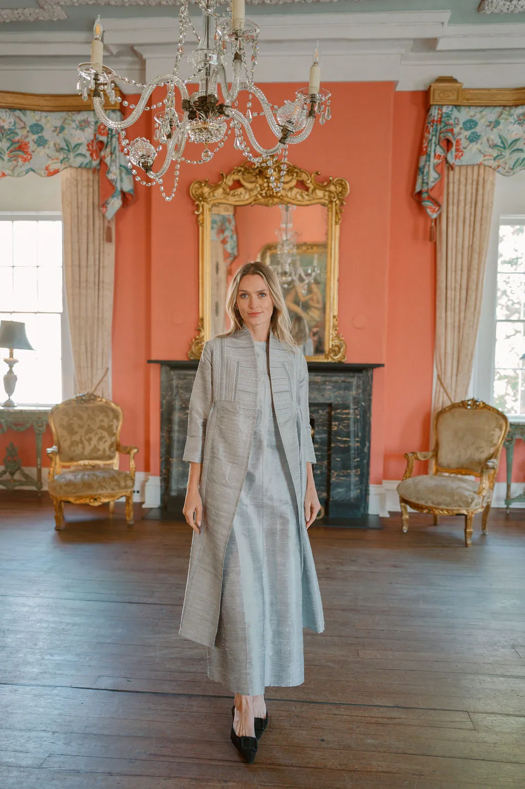 Jane Dress - Icy Silver sold by Julia Amory product image thumbnail 2