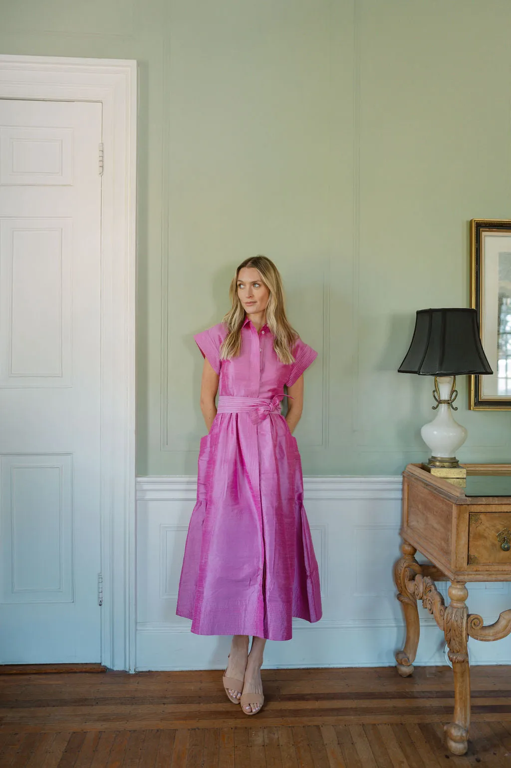 Betty Dress Dupioni - Iris sold by Julia Amory product image thumbnail 3