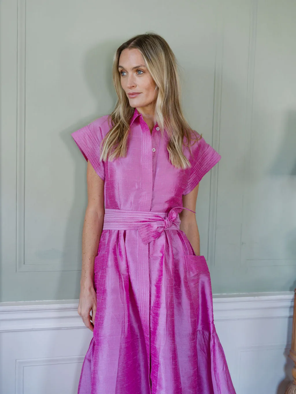 Betty Dress Dupioni - Iris sold by Julia Amory product image thumbnail 2