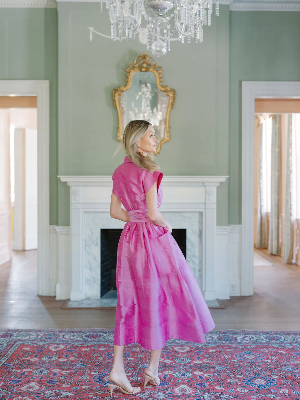 Betty Dress Dupioni - Iris sold by Julia Amory product image thumbnail 5