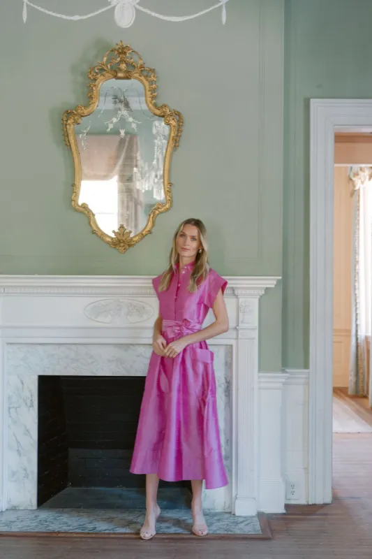 Betty Dress Dupioni - Iris sold by Julia Amory