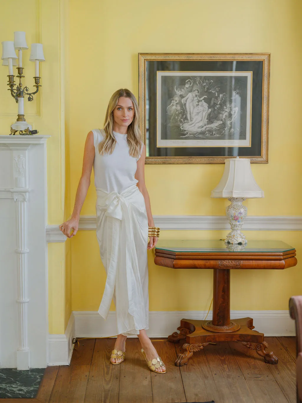 Cartagena Wrap Skirt - White sold by Julia Amory product image thumbnail 3