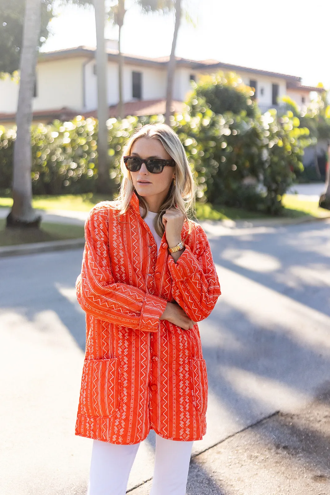 Oversized Dakota - Tangerine Zig Zag sold by Julia Amory product image thumbnail 5