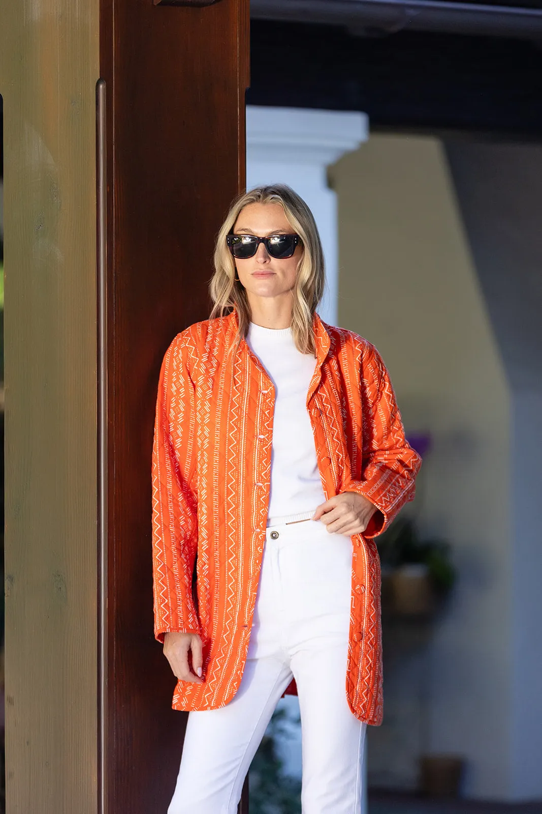 Oversized Dakota - Tangerine Zig Zag sold by Julia Amory product image thumbnail 2