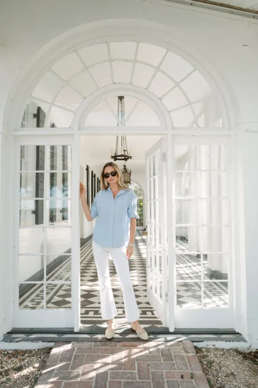 Bell Pant Twill - White sold by Julia Amory