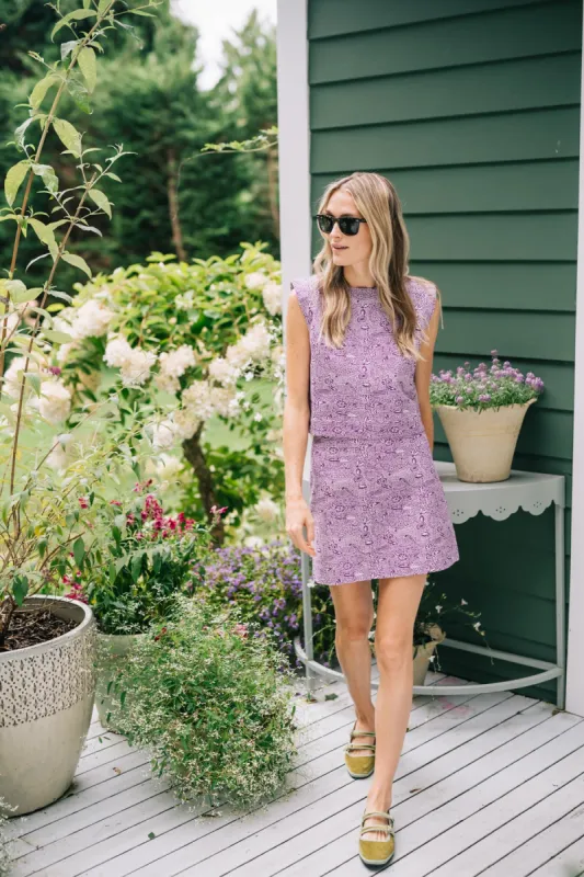 Gidget Mini Skirt - Orchid Marbella sold by Julia Amory