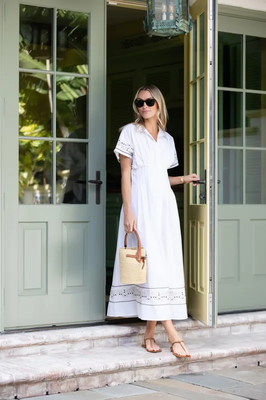 Mustique Pintuck Dress - Coco sold by Julia Amory