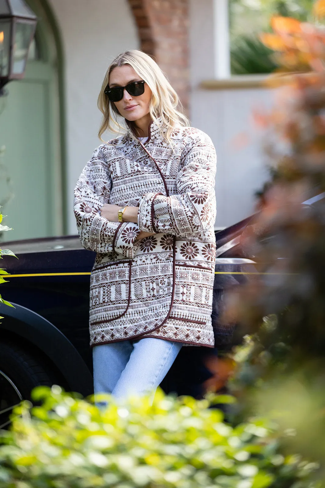 Oversized Dakota Jacket - Coco Tulum Stripe sold by Julia Amory product image thumbnail 5