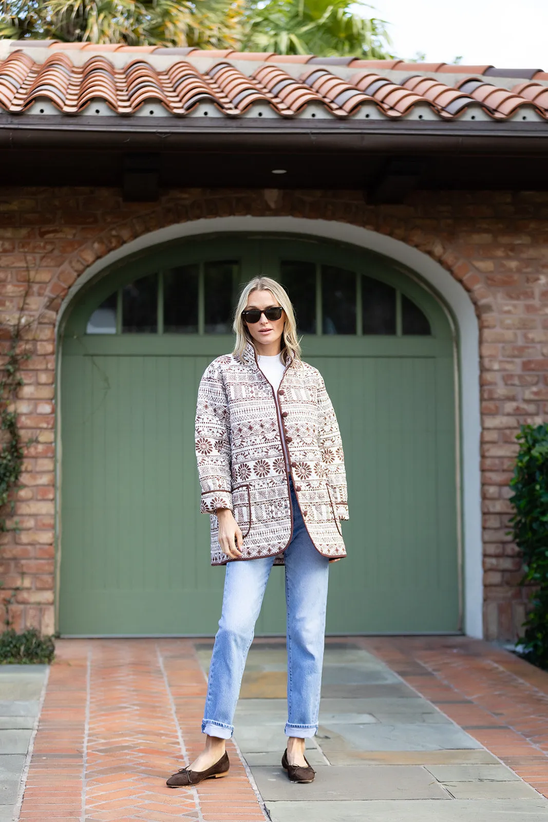 Oversized Dakota Jacket - Coco Tulum Stripe sold by Julia Amory product image thumbnail 3