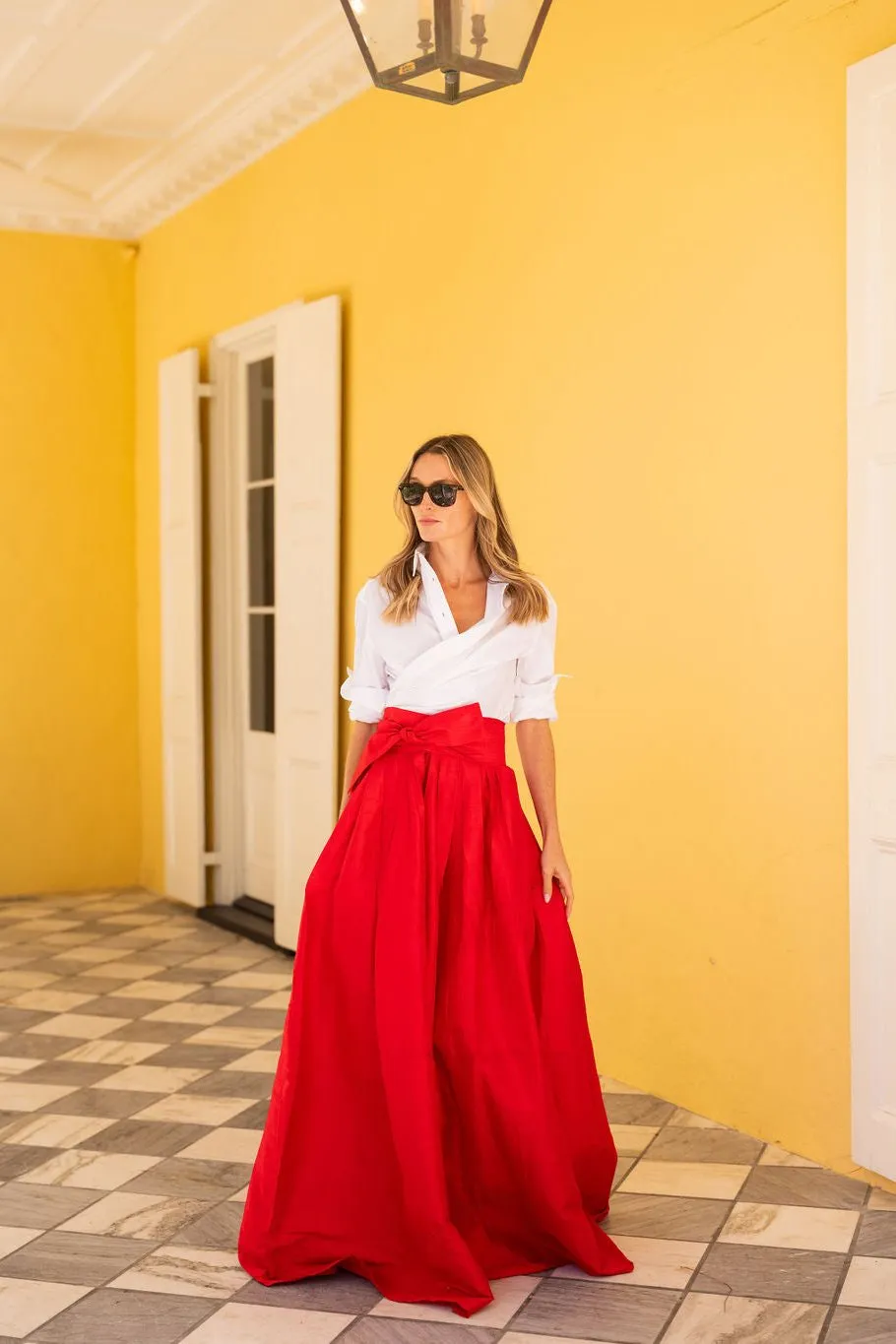 Ball Skirt - Fiery Red sold by Julia Amory